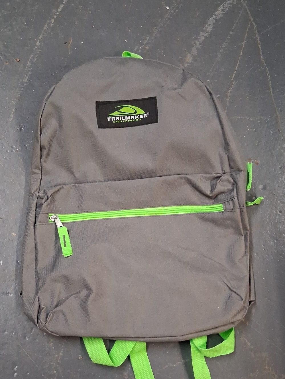 Trailmaker Gray Backpack with Lime Green Accents